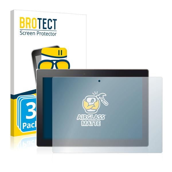 3x BROTECT AirGlass Matte Glass Screen Protector for Lenovo Tab3 10 Plus