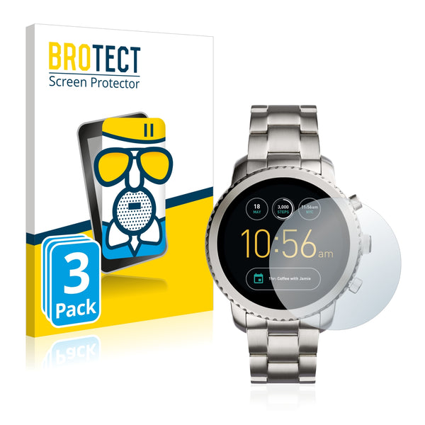 3x BROTECT AirGlass Matte Glass Screen Protector for Fossil Q Explorist