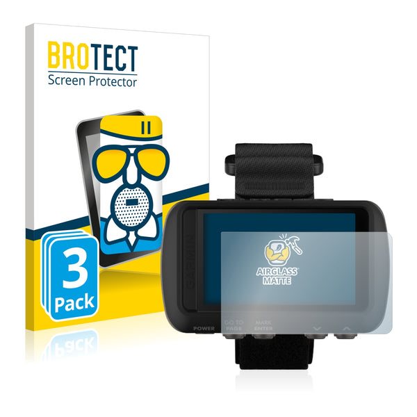 3x BROTECT AirGlass Matte Glass Screen Protector for Garmin Foretrex 601