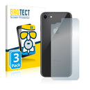 3x BROTECT AirGlass Matte Glass Screen Protector for Apple iPhone 8 (Back)