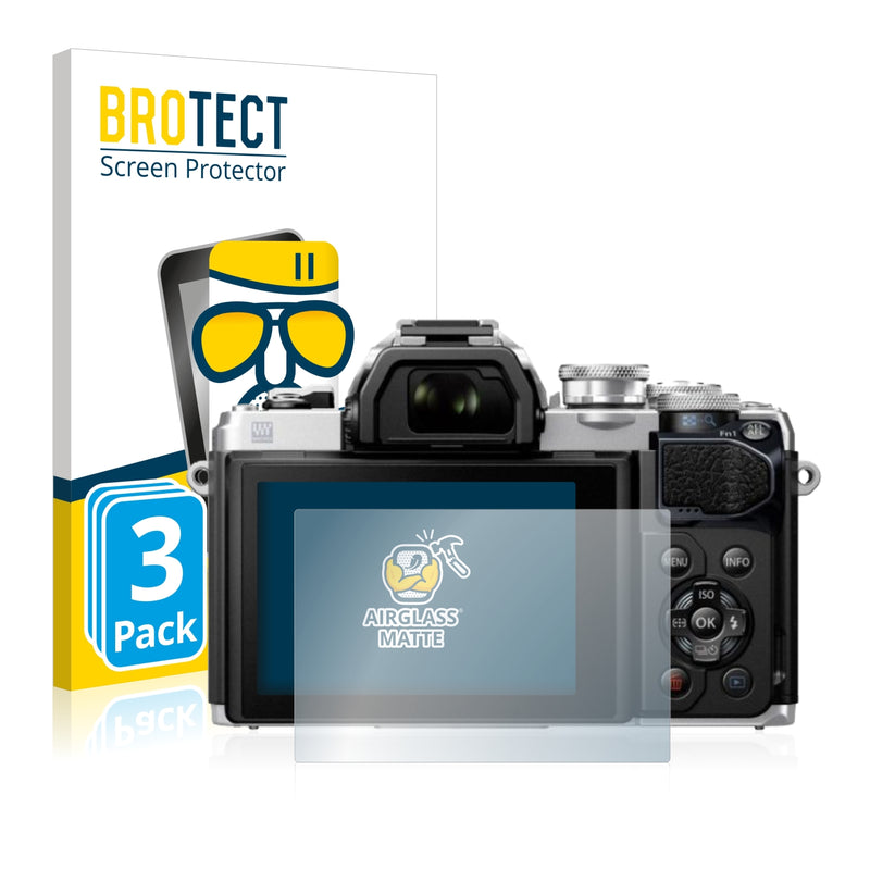 3x BROTECT AirGlass Matte Glass Screen Protector for Olympus OM-D E-M10 Mark III