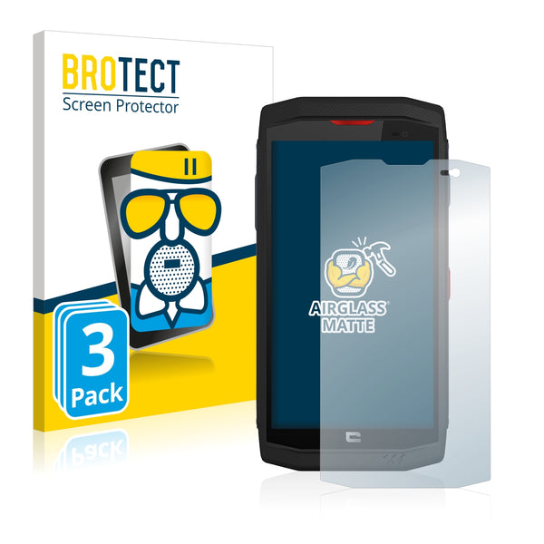 3x BROTECT AirGlass Matte Glass Screen Protector for Crosscall Trekker X3