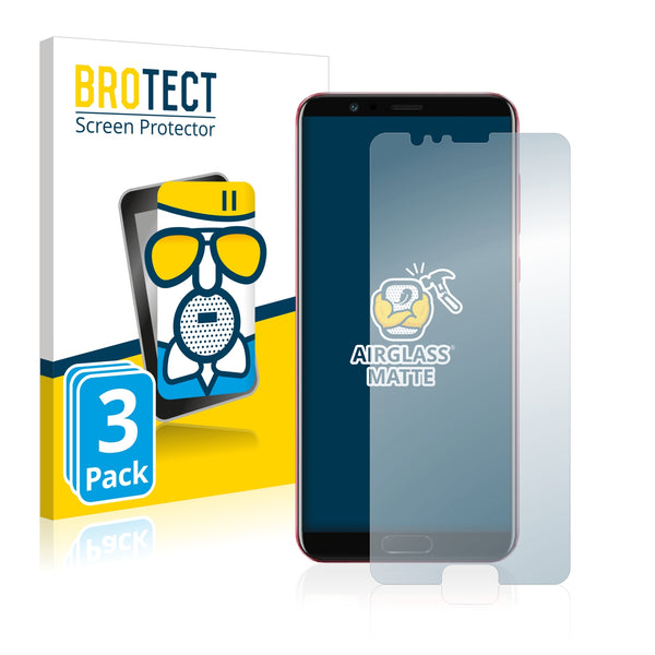 3x BROTECT AirGlass Matte Glass Screen Protector for Honor View 10