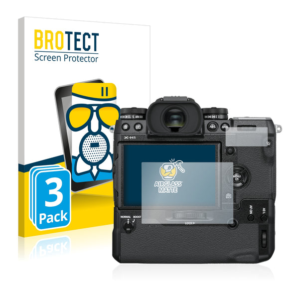 3x BROTECT AirGlass Matte Glass Screen Protector for FujiFilm X-H1