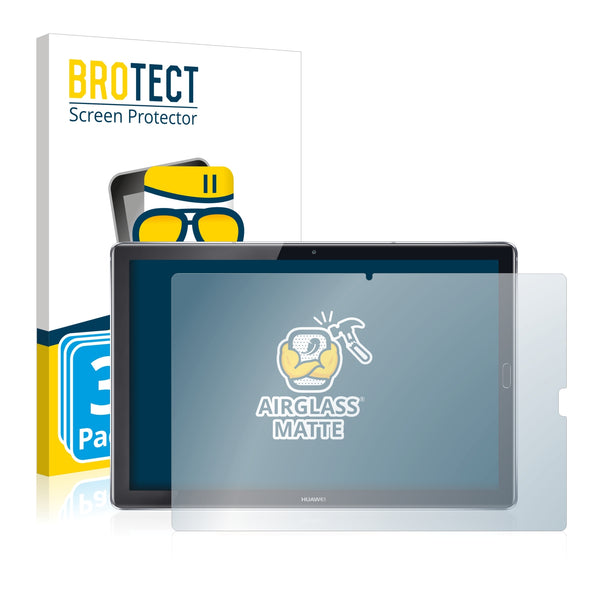 3x BROTECT AirGlass Matte Glass Screen Protector for Huawei MediaPad M5 10.8
