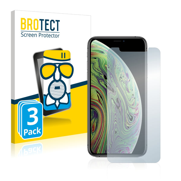 3x BROTECT AirGlass Matte Glass Screen Protector for Apple iPhone Xs