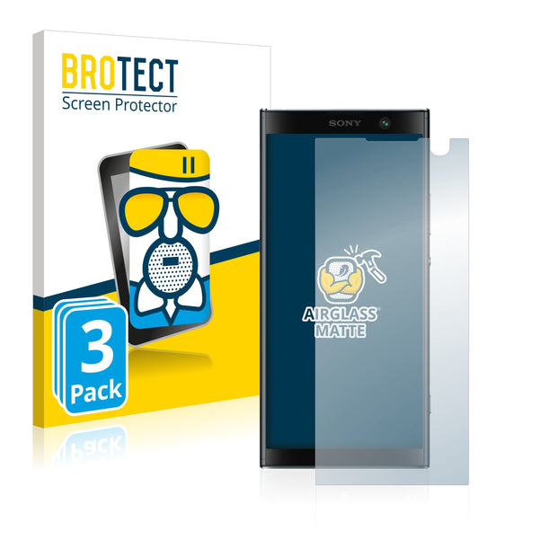 3x BROTECT AirGlass Matte Glass Screen Protector for Sony Xperia XA2 Plus
