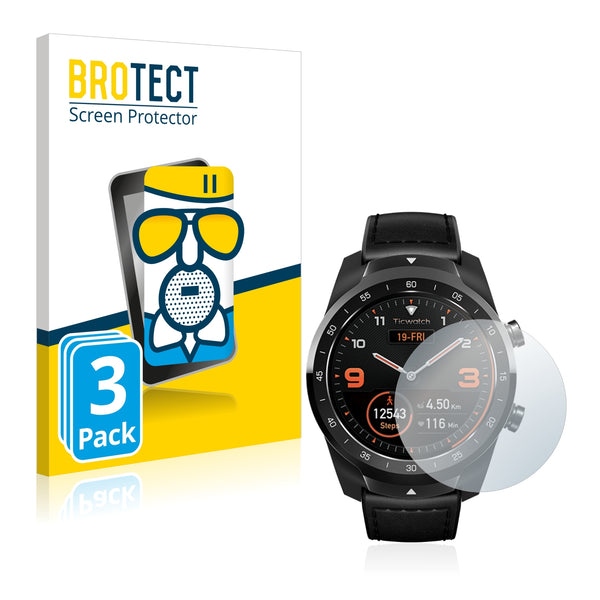 3x BROTECT AirGlass Matte Glass Screen Protector for Mobvoi Ticwatch Pro 2018