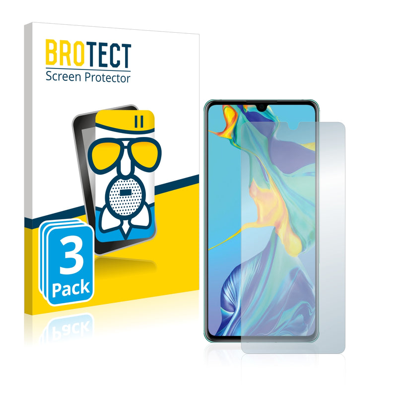 3x BROTECT AirGlass Matte Glass Screen Protector for Huawei P30