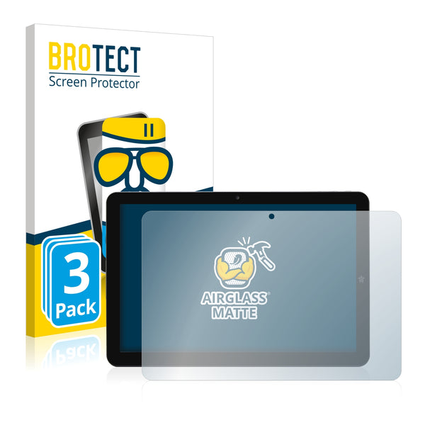 3x BROTECT AirGlass Matte Glass Screen Protector for Mediacom SmartPad 10 Eclipse