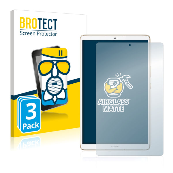 3x BROTECT AirGlass Matte Glass Screen Protector for Huawei MediaPad M6 8.4