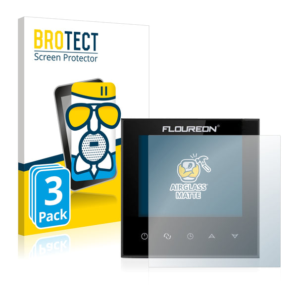 3x BROTECT AirGlass Matte Glass Screen Protector for Floureon Smart Wifi HY03WE