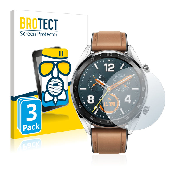 3x BROTECT AirGlass Matte Glass Screen Protector for Huawei Watch GT Classic
