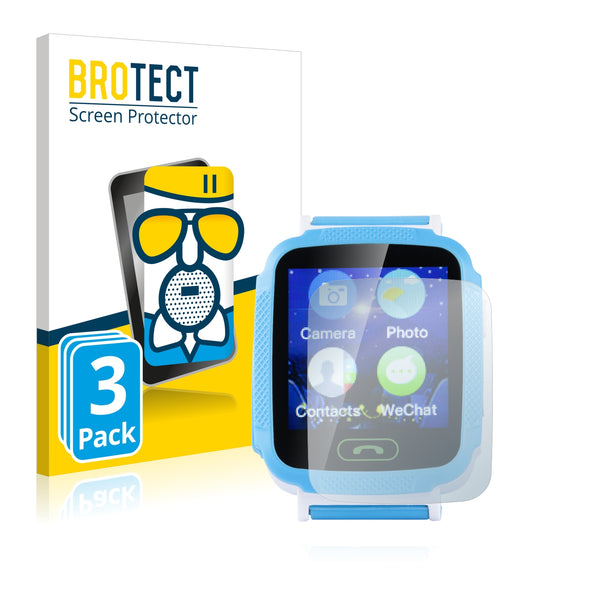 3x BROTECT AirGlass Matte Glass Screen Protector for GoClever Kiddy GPS Watch