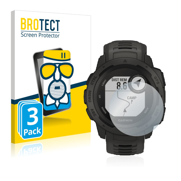 3x BROTECT AirGlass Matte Glass Screen Protector for Garmin Instinct Tactical Edition