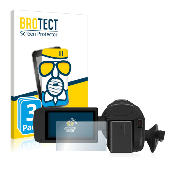 3x BROTECT AirGlass Matte Glass Screen Protector for Panasonic HC-VX11