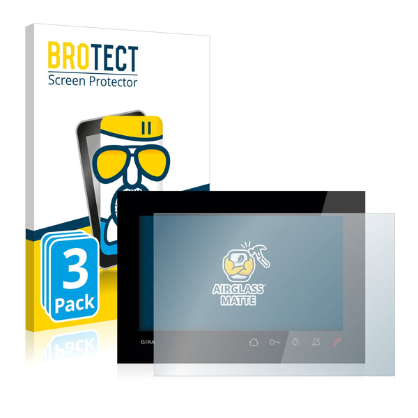 3x BROTECT AirGlass Matte Glass Screen Protector for Gira Wohnungsstation AP 7
