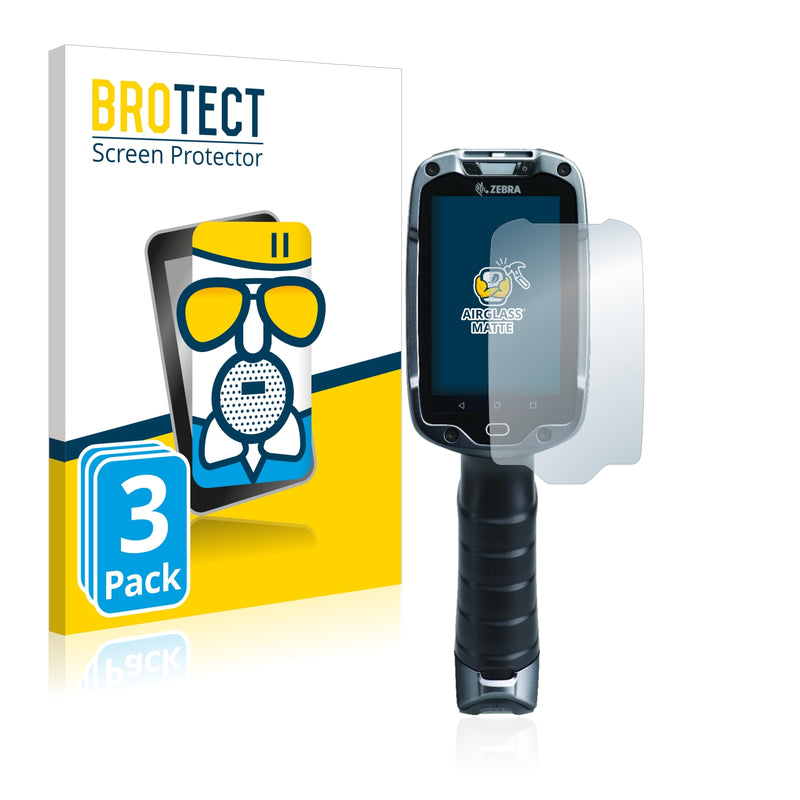 3x BROTECT AirGlass Matte Glass Screen Protector for Zebra TC8300