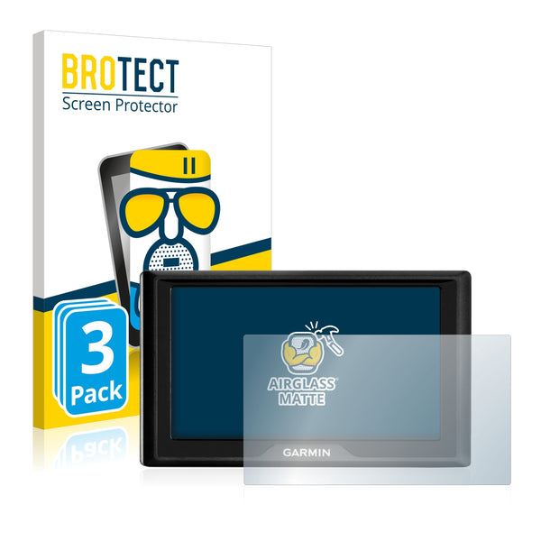 3x BROTECT AirGlass Matte Glass Screen Protector for Garmin Drive 52 MT-S EU