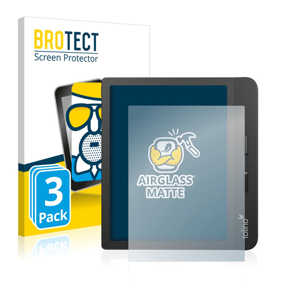 3x BROTECT AirGlass Matte Glass Screen Protector for Tolino Vision 5