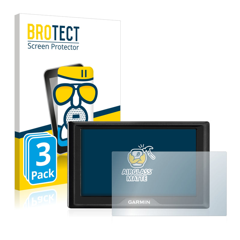 3x BROTECT AirGlass Matte Glass Screen Protector for Garmin Drive 5 MT-S EU