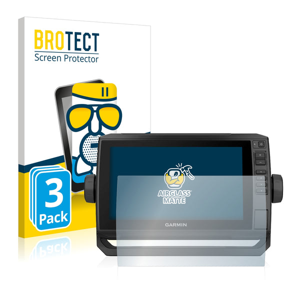 3x BROTECT AirGlass Matte Glass Screen Protector for Garmin echoMAP UHD 94sv