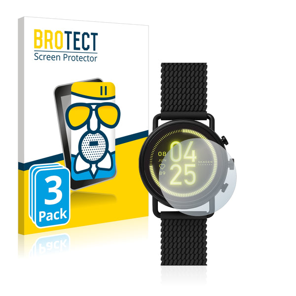 3x BROTECT AirGlass Matte Glass Screen Protector for Skagen Smartwatch Falster 3