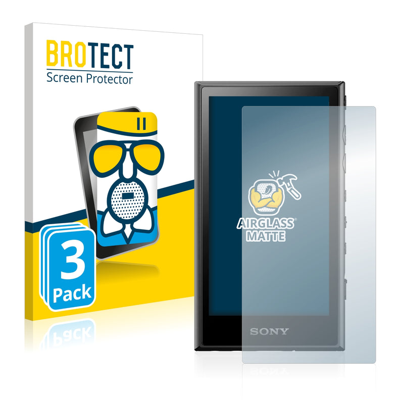 3x BROTECT AirGlass Matte Glass Screen Protector for Sony Walkman A100