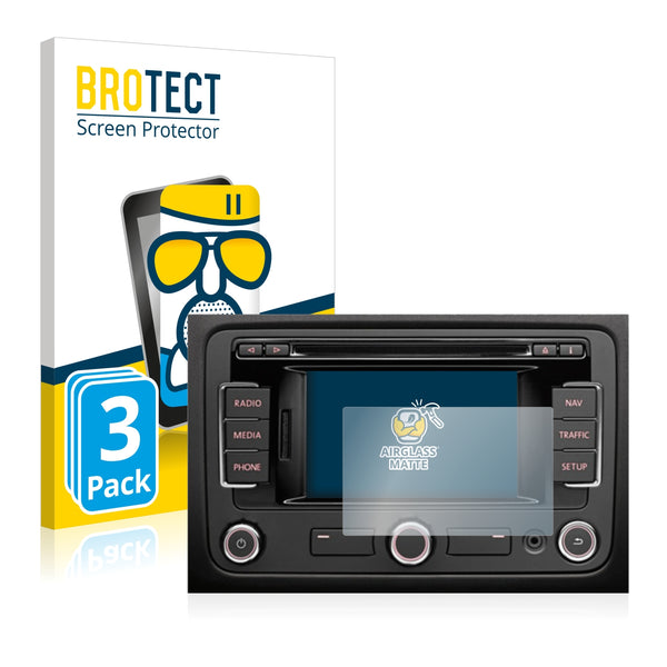 3x BROTECT AirGlass Matte Glass Screen Protector for Volkswagen Amarok 2H 2010-2017 RNS 315 5