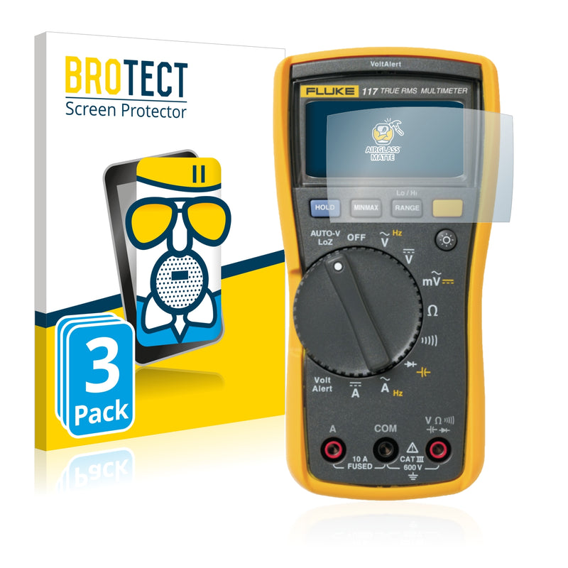 3x BROTECT Matte Screen Protector for Fluke MultiMeter 117