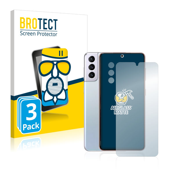 3x BROTECT Matte Screen Protector for Samsung Galaxy S21 (Front + cam)