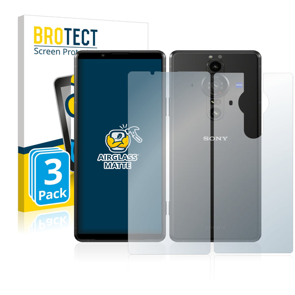3x BROTECT Matte Screen Protector for Sony Xperia Pro-I (Front + Back)