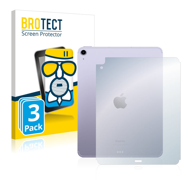 3x BROTECT AirGlass Matte Glass Screen Protector for Apple iPad Air 5 WiFi 2022 (Back, 5th generation)