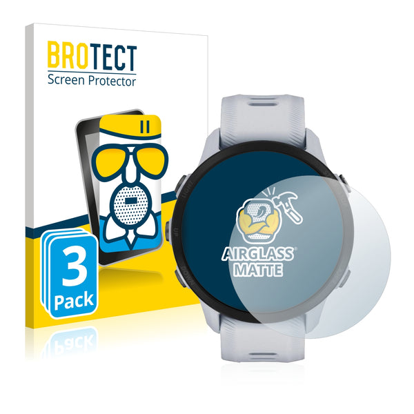 3x BROTECT AirGlass Matte Glass Screen Protector for Garmin Forerunner 955