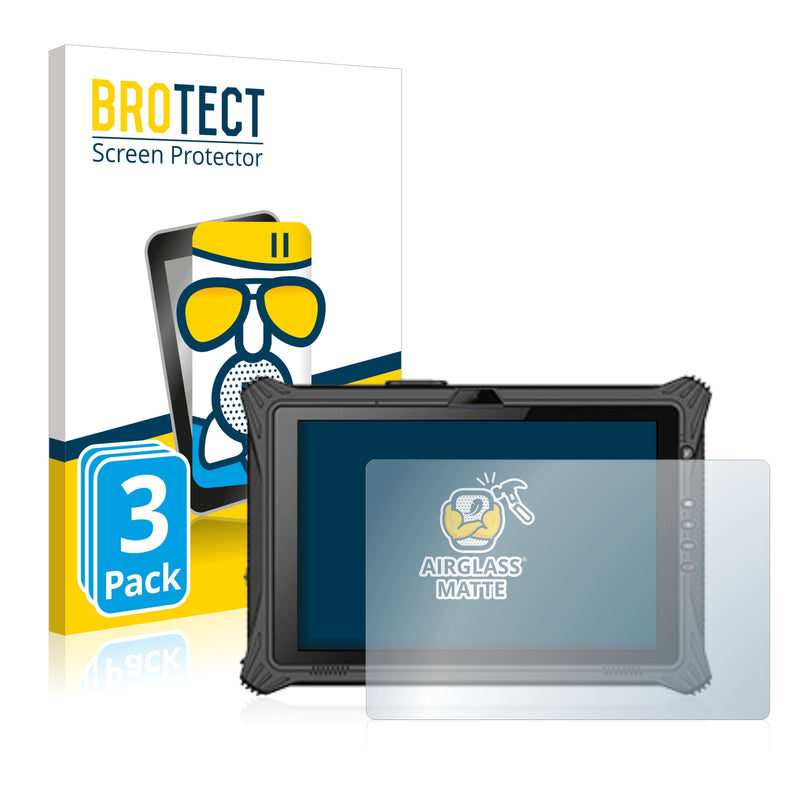 3x BROTECT AirGlass Matte Glass Screen Protector for Hematec SolidTab Pro 8250 10