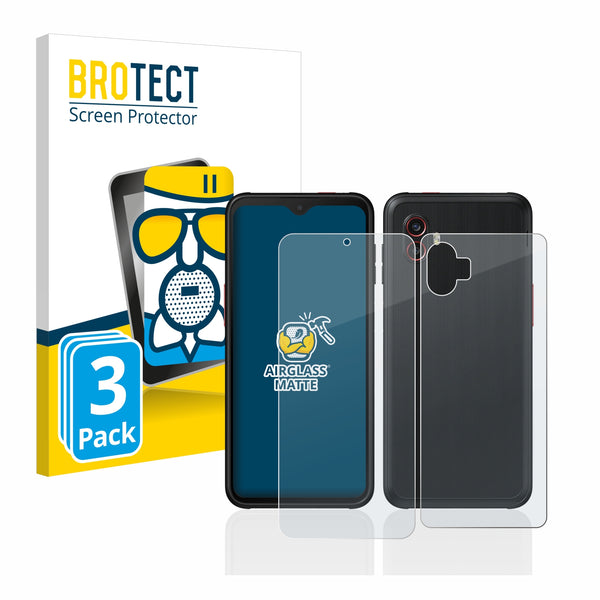 3x Anti-Glare Screen Protector for Samsung Galaxy Xcover 6 Pro Enterprise Edition (Front & Back)