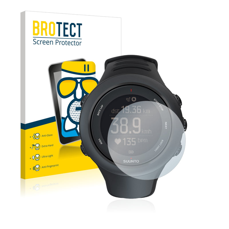 BROTECT AirGlass Matte Glass Screen Protector for Suunto Ambit3 Sport Black