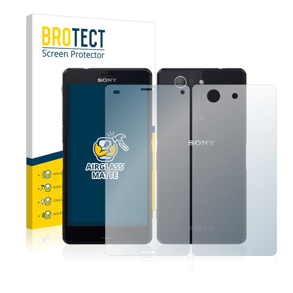 BROTECT AirGlass Matte Glass Screen Protector for Sony Xperia Z3 Compact D5803 (Front + Back)