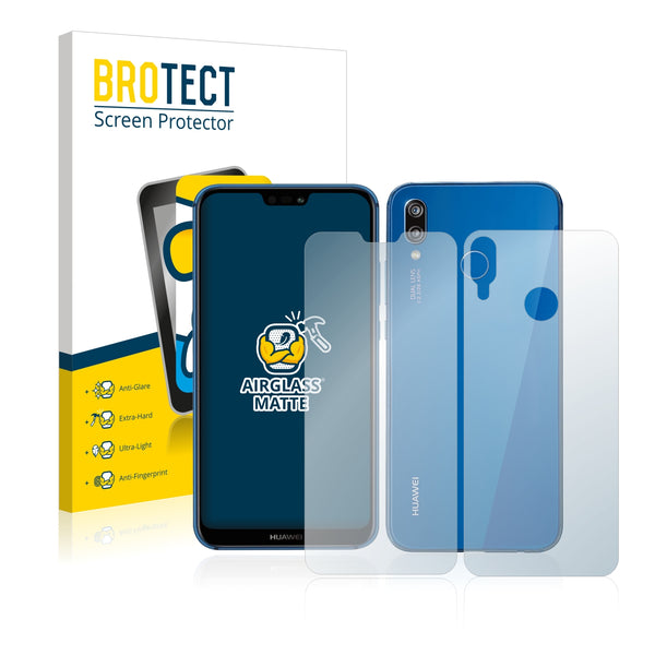 BROTECT AirGlass Matte Glass Screen Protector for Huawei P20 lite 2018 (Front + Back)