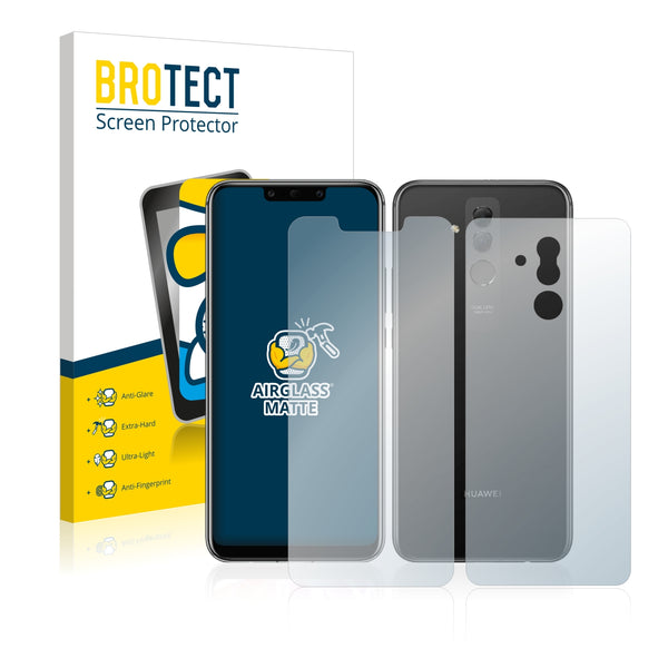 BROTECT AirGlass Matte Glass Screen Protector for Huawei Mate 20 lite (Front + Back)