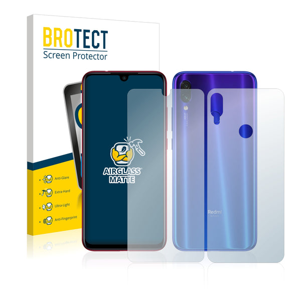 BROTECT AirGlass Matte Glass Screen Protector for Xiaomi Redmi Note 7S (Front + Back)