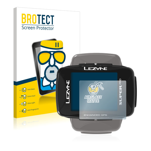 BROTECT AirGlass Matte Glass Screen Protector for Lezyne Super Pro GPS