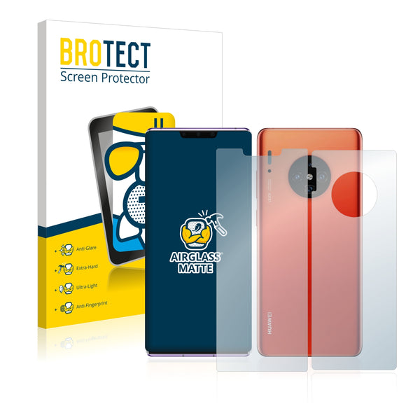 BROTECT AirGlass Matte Glass Screen Protector for Huawei Mate 30 Pro (Front + Back)