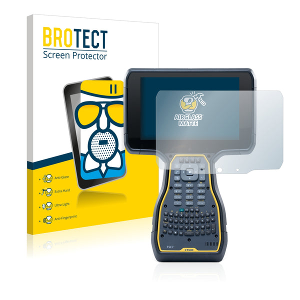 Brotect Pellicola Vetro Ibrido AirGlass Per Trimble TSC7, 3 Pezzi, Durezza 9H, Anti-impronta, Made In Germany