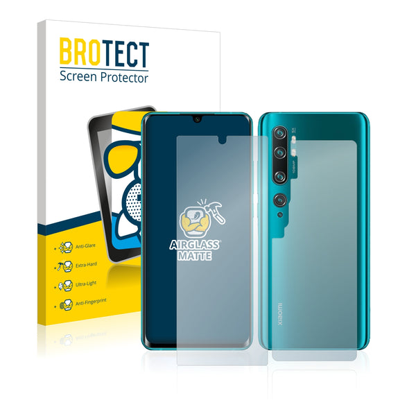 BROTECT AirGlass Matte Glass Screen Protector for Xiaomi Mi Note 10 Pro (Front + Back)
