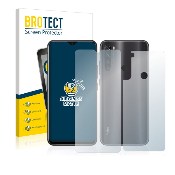 BROTECT AirGlass Matte Glass Screen Protector for Xiaomi Redmi Note 8T (Front + Back)