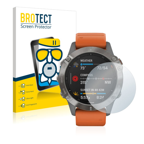 BROTECT AirGlass Matte Glass Screen Protector for Garmin Fenix 6