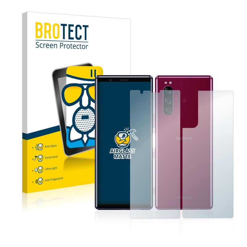 BROTECT AirGlass Matte Glass Screen Protector for Sony Xperia 5 (Front + Back)