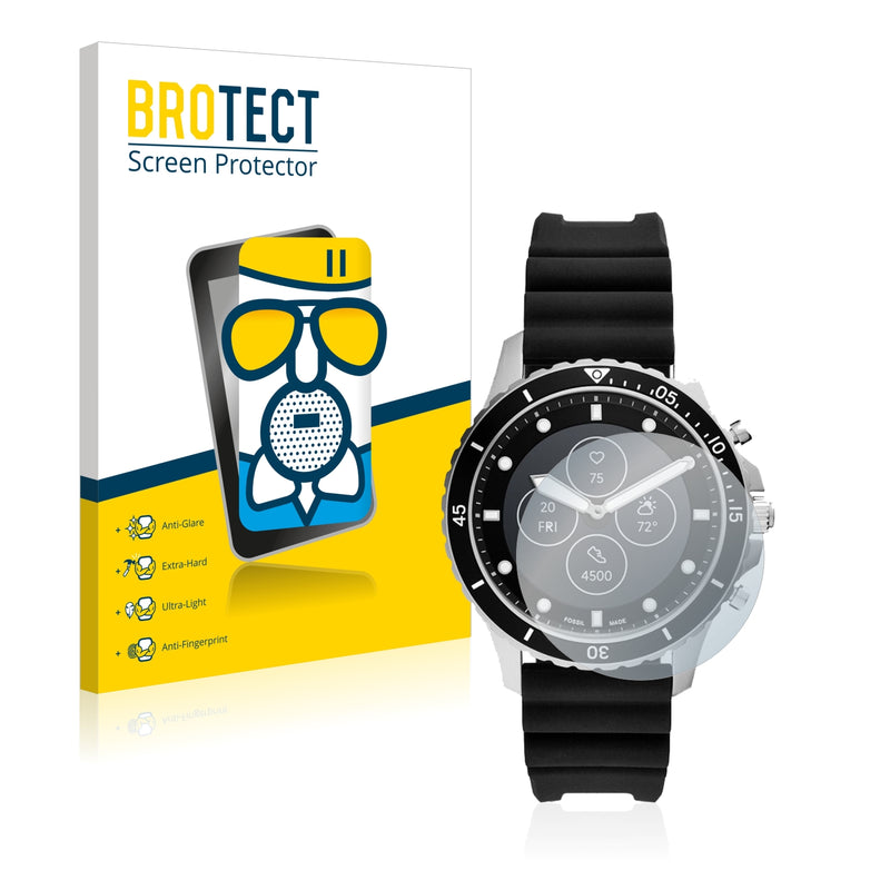 BROTECT AirGlass Matte Glass Screen Protector for Fossil Dive HR (5. Gen)