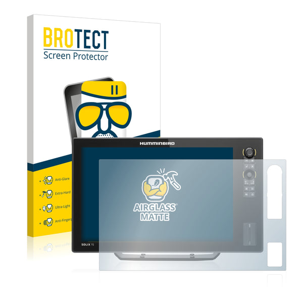 BROTECT AirGlass Matte Glass Screen Protector for Humminbird Solix 15